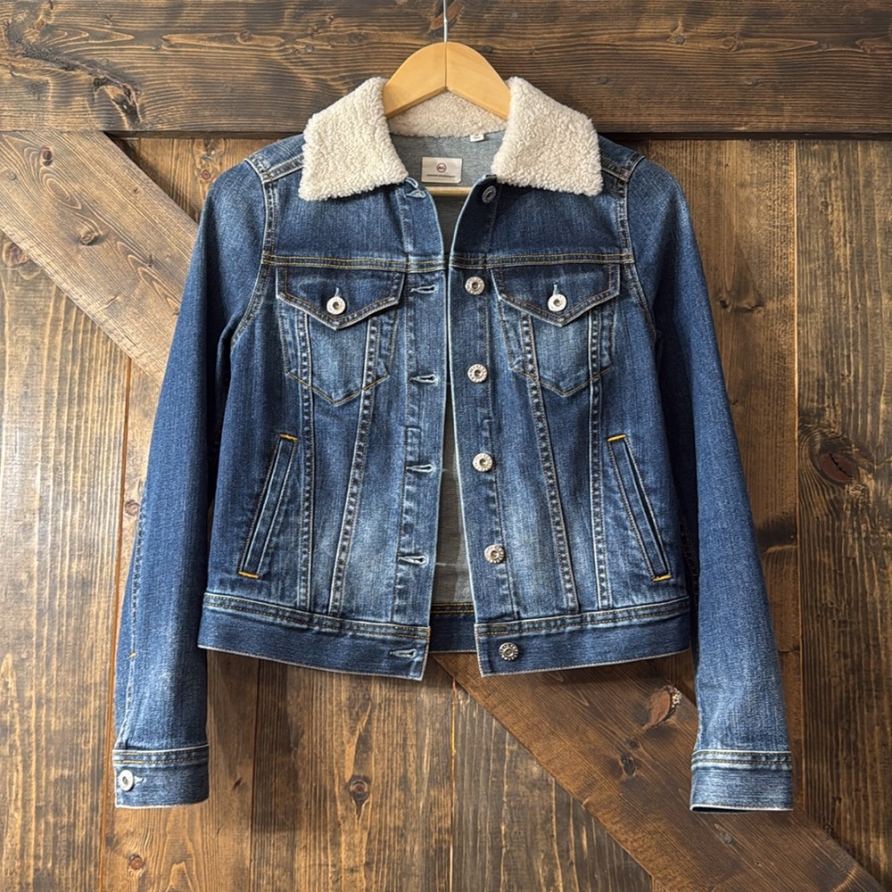 AG ADRIANO GOLDSCHMIED Lamb Shearling Jean Jacket - Picture 3 of 8
